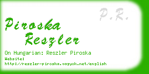 piroska reszler business card